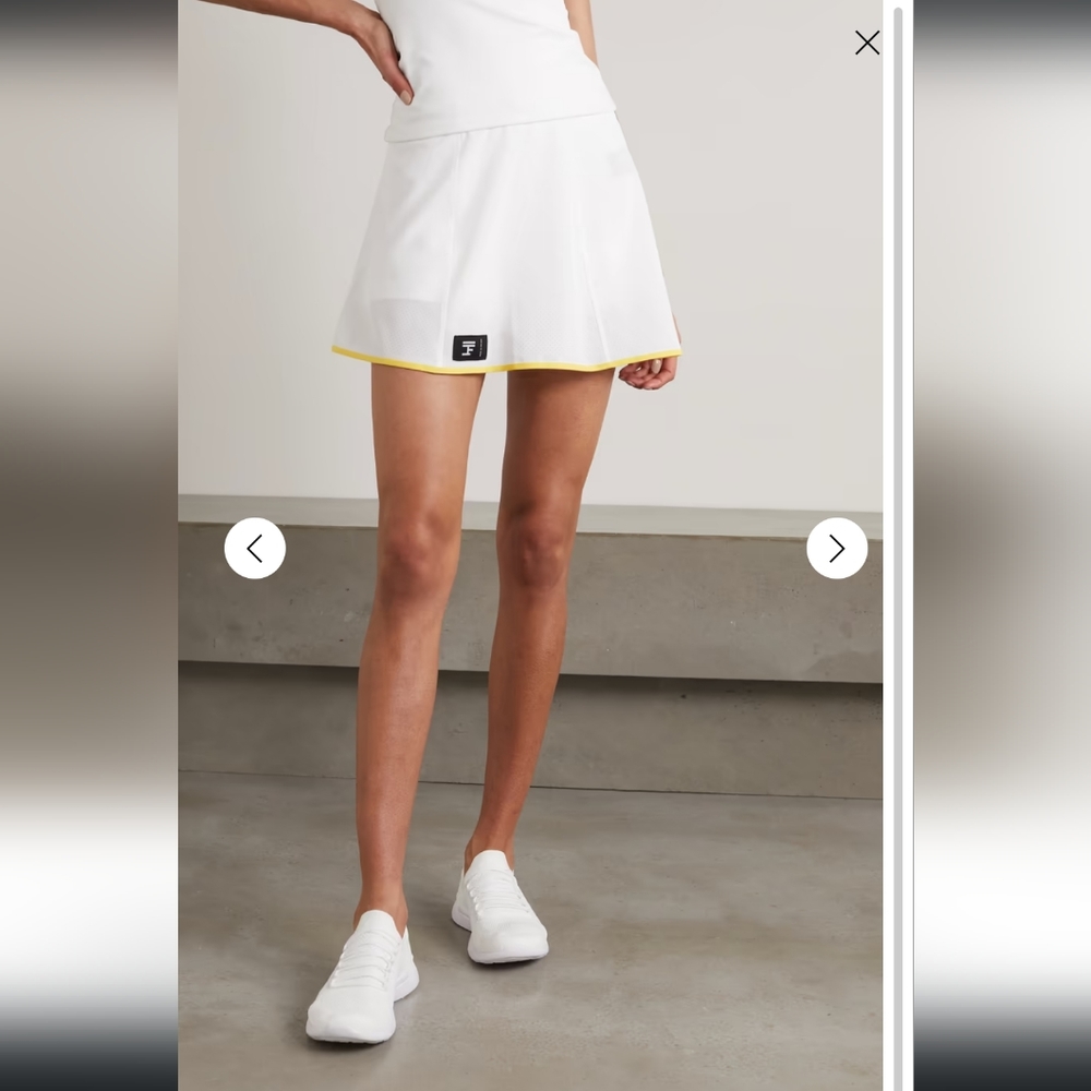 NWT FULL COURT SPORT: Perforated stretch-jersey tennis skirt. Size S. MSRP $95